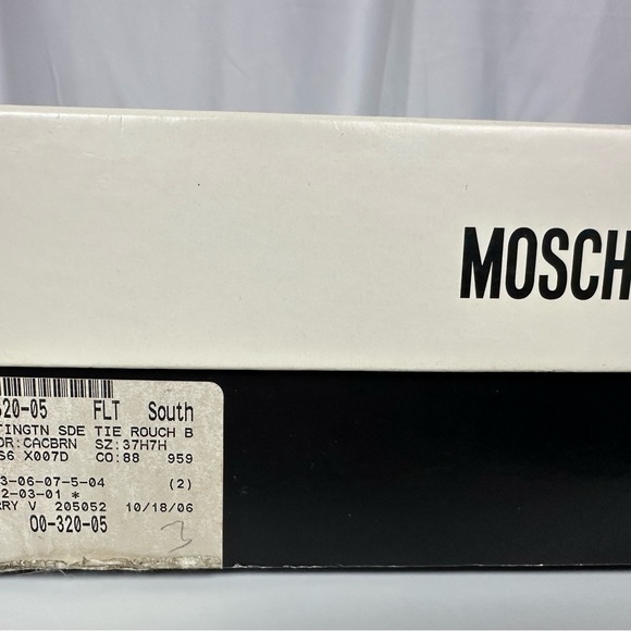 New Moschino Boho Brown Suede Leather Heeled Boots Size 7.5 - Picture 10 of 10